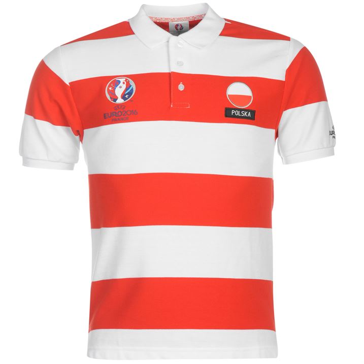 white polo shirt with red horse