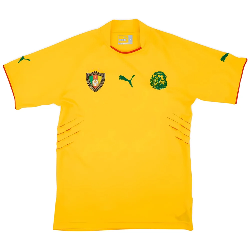 '04-'06 Cameroon Away Shirt (M) (Excellent) Polyester Made By: Puma Men's Yellow Medium