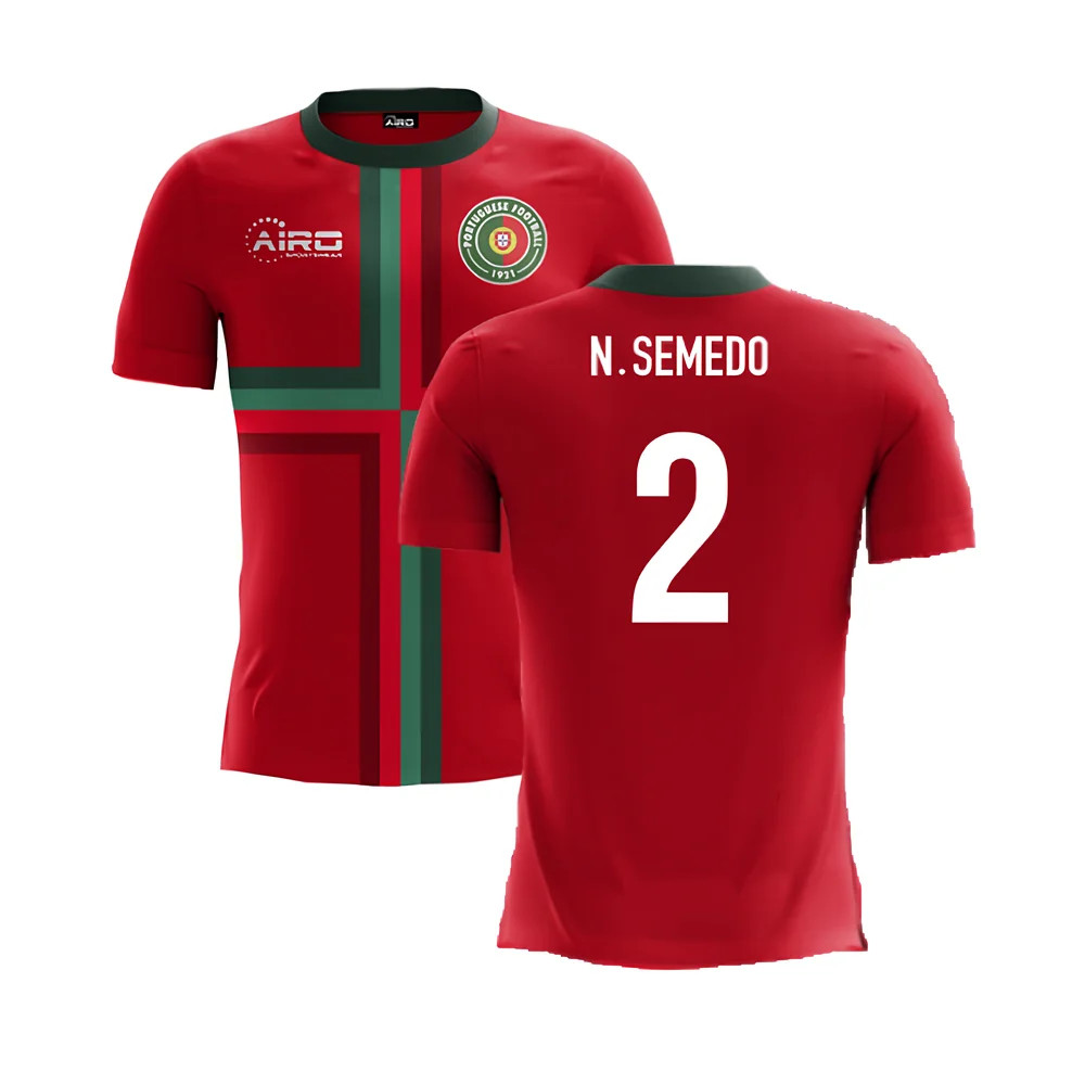'25-'26 Portugal Airo Concept Home Shirt (N.semedo 2) Polyester Made By: Airo Sportswear Men's Red 3XL