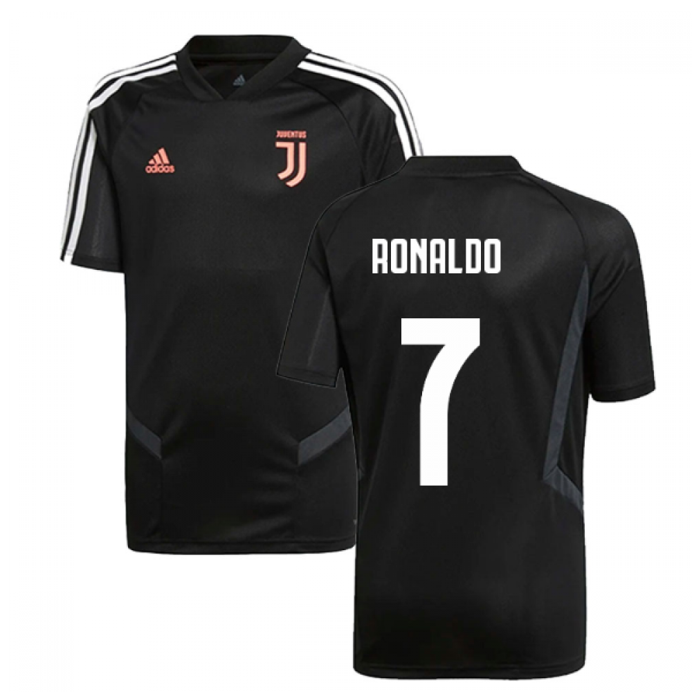 2019-2020 Juventus Adidas Training Shirt (Black) (Ronaldo 7)