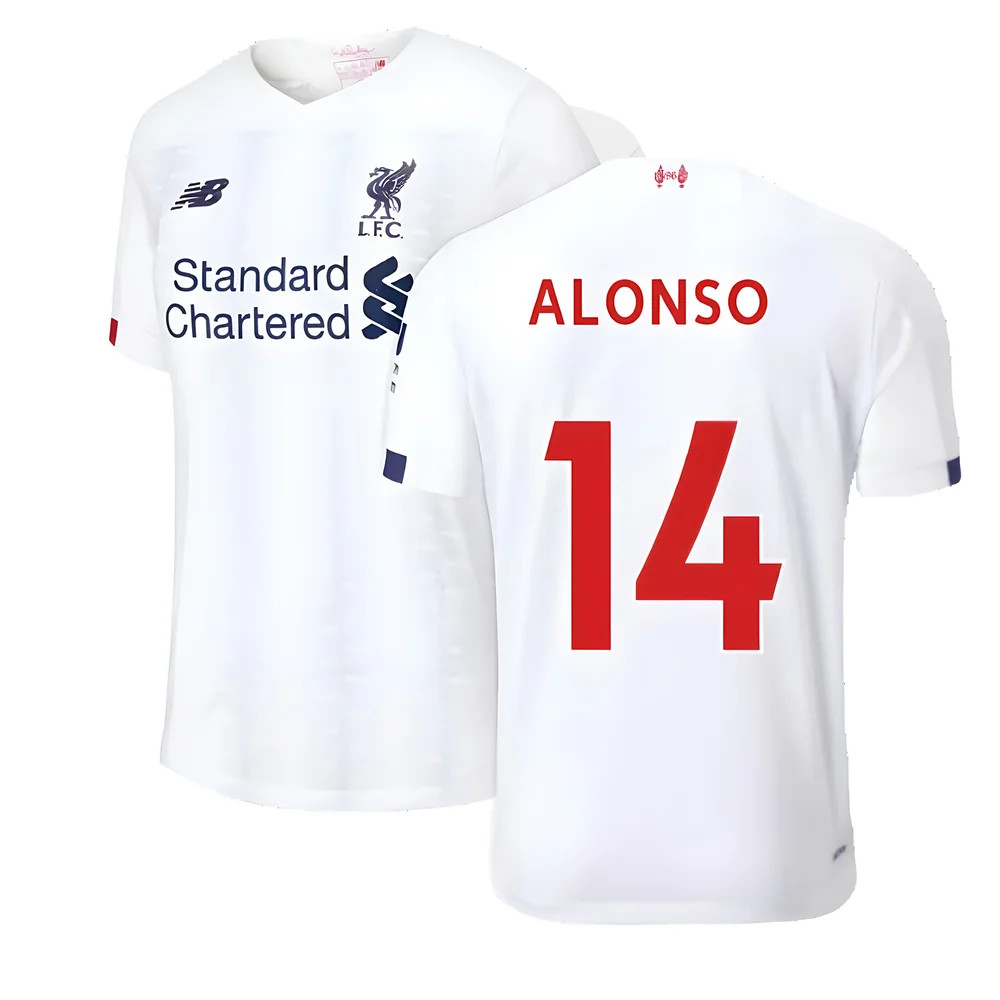 '19-'20 Liverpool Away Football Shirt (Alonso 14) Polyester Made By: New Balance Men's White Xxl