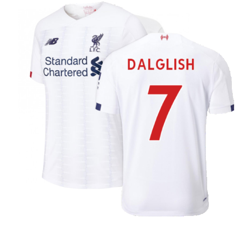 '19-'20 Liverpool Away Football Shirt (Dalglish 7) Polyester Made By: New Balance Men's White Xxl