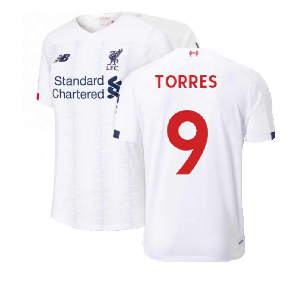 '19-'20 Liverpool Away Football Shirt (Torres 9) Polyester Made By: New Balance Men's White Xxl