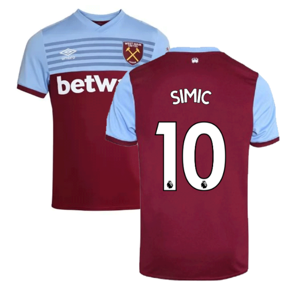 Click to view product details and reviews for 2019 20 West Ham Home Shirt Simic 10.