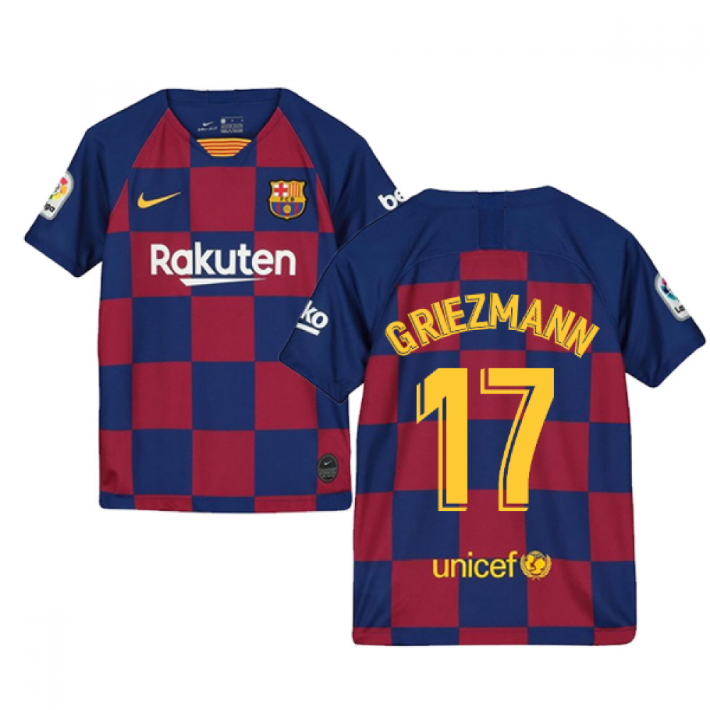 2019-2020 Barcelona Home Nike Shirt (Kids) (Griezmann 17)