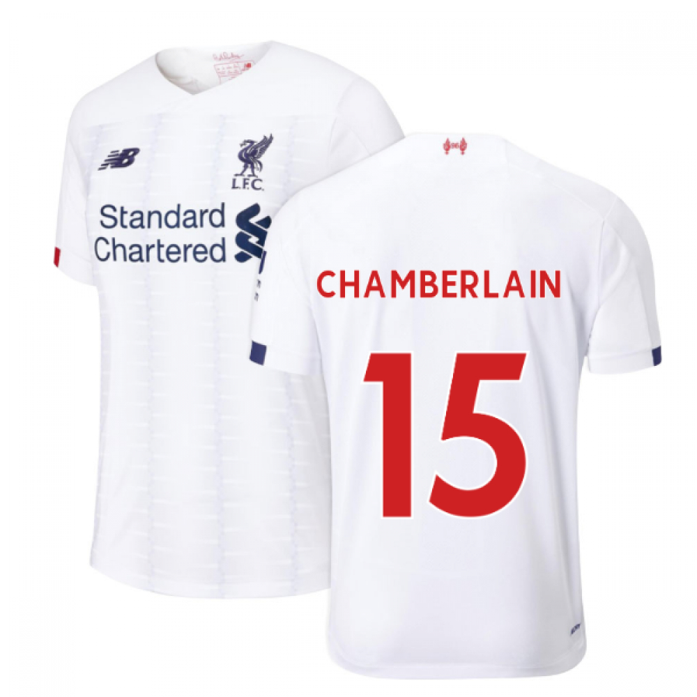 '19-'20 Liverpool Away Football Shirt (Chamberlain 15) Polyester Alex Oxlade-Chamberlain Made By: New Balance Men's White Xxl