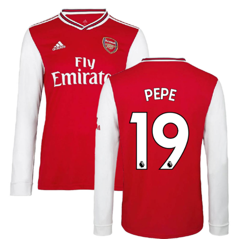 Click to view product details and reviews for 2019 2020 Arsenal Adidas Home Long Sleeve Shirt Pepe 19. Click to view product details and reviews for 2019 2020 Arsenal Adidas Home Long Sleeve Shirt Pepe 19.