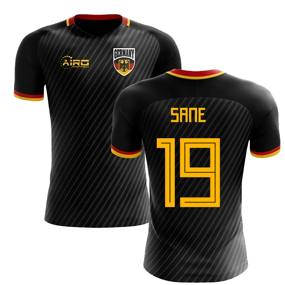 '25-'26 Germany Third Concept Football Shirt (Sane 19) Polyester Made By: Airo Sportswear Men's Black Medium