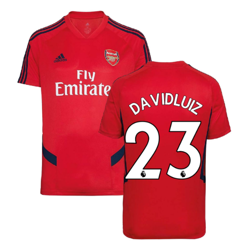 Click to view product details and reviews for 2019 2020 Arsenal Adidas Training Shirt Red Kids David Luiz 23.