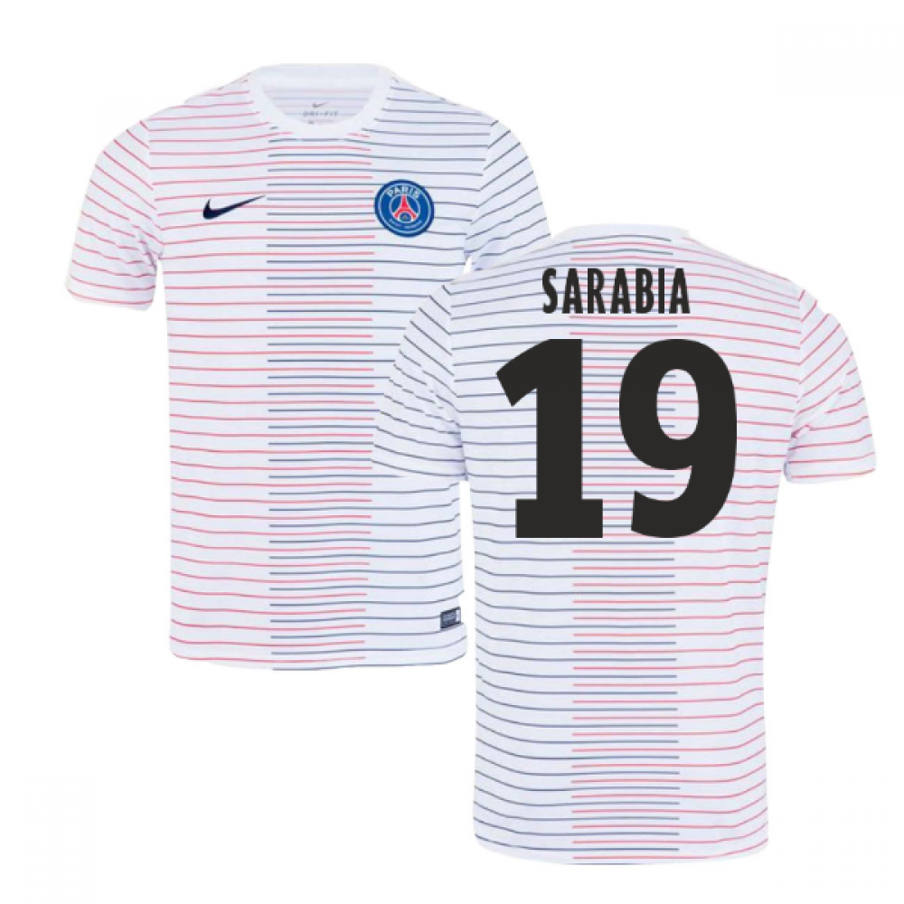 2019-2020 PSG Nike Pre-Match Training Shirt (White) - Kids (Sarabia 19)