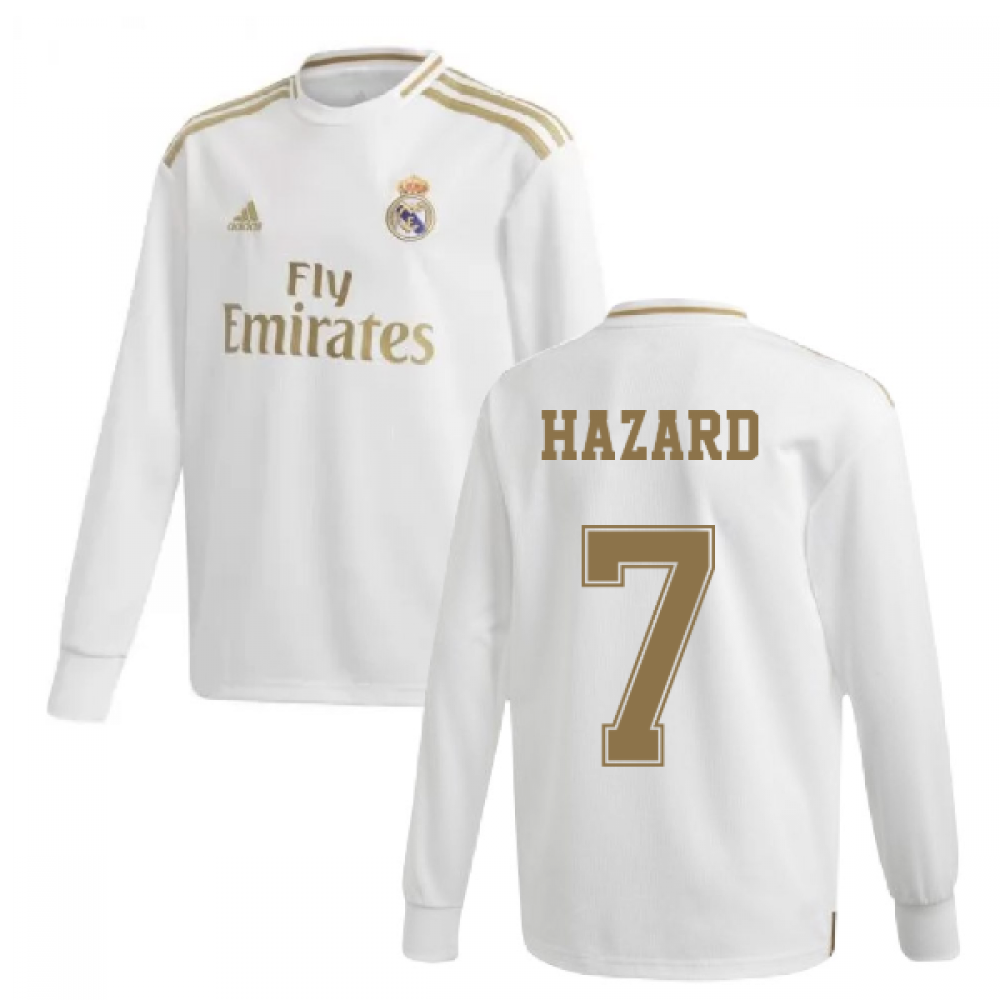Click to view product details and reviews for 2019 2020 Real Madrid Adidas Home Long Sleeve Shirt Kids Hazard 7.