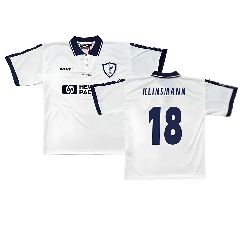 '95-'97 Tottenham Home Pony Shirt (Klinsmann 18) Polyester Men's White Medium