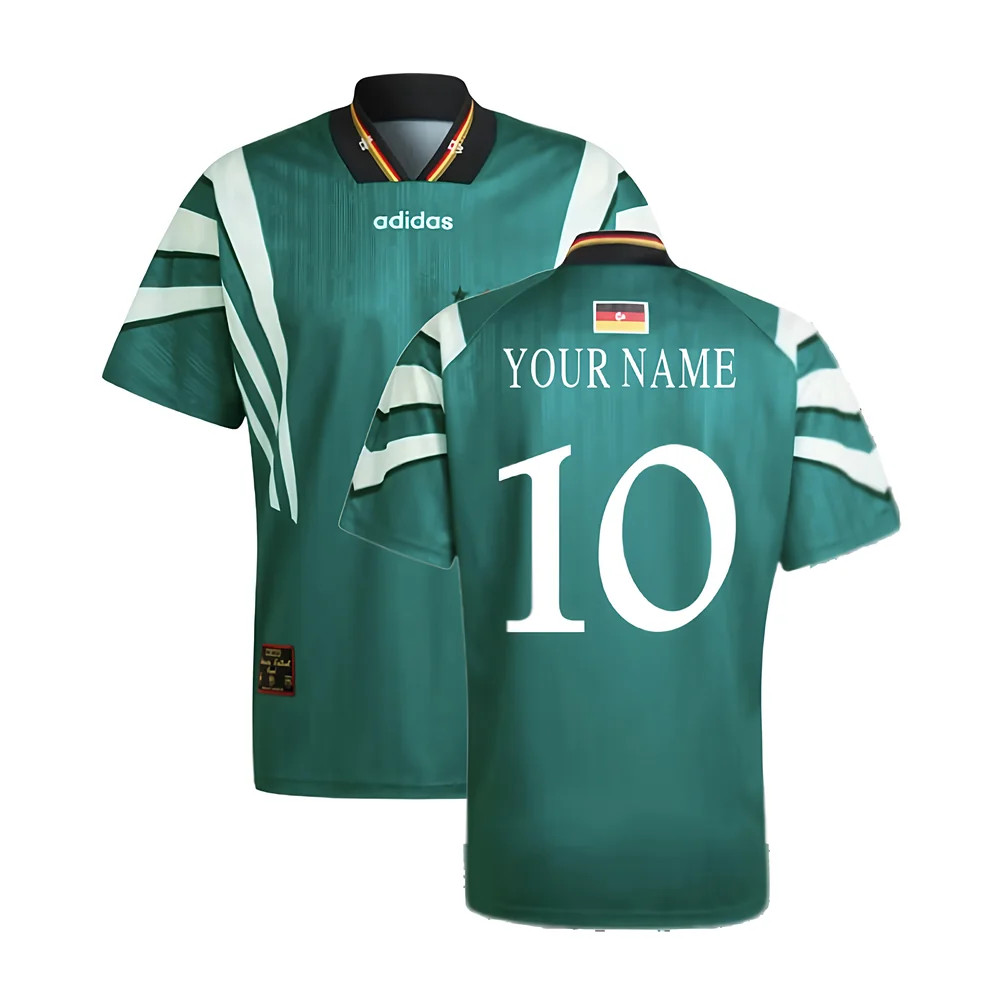 1996 Germany Euro 96 Away Shirt (Your Name) Polyester Made By: Adidas Men's Green Medium