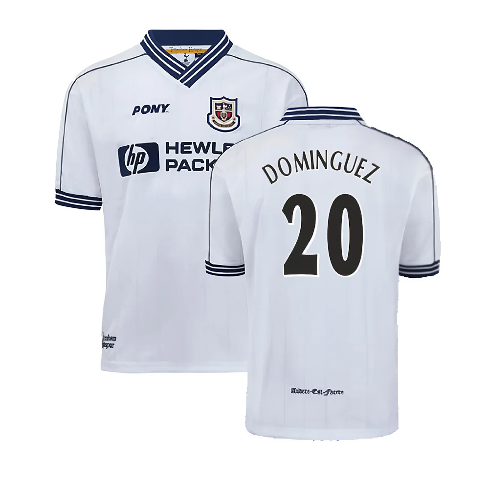 '97-'99 Tottenham Home Pony Retro Shirt (Dominguez 20) Polyester Men's White Extra Large