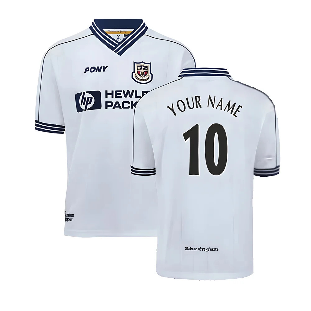 '97-'99 Tottenham Home Pony Retro Shirt (Your Name) Polyester Men's White Extra Large