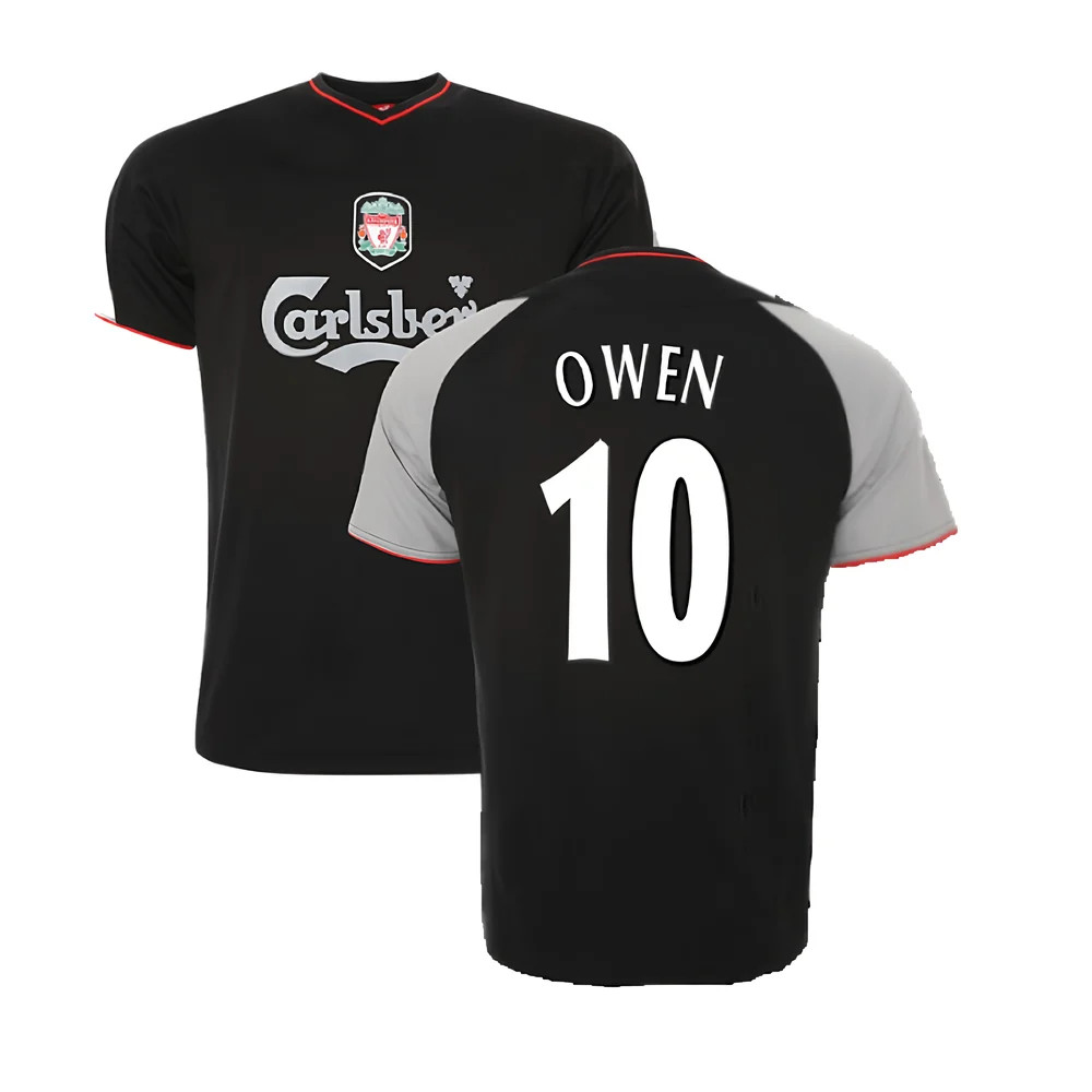 '02-'03 Liverpool Away Retro Shirt (Owen 10) Polyester Men's Black Medium