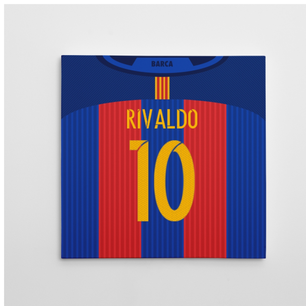 Click to view product details and reviews for 2016 2017 Barcelona Canvas Print Rivaldo 10.