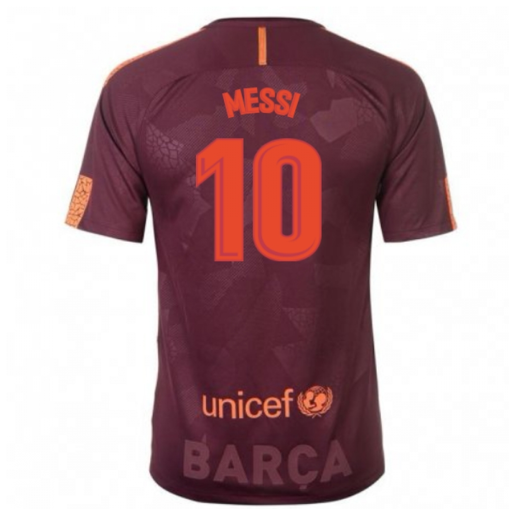 2017-18 Barcelona Nike Third Shirt (Messi 10)