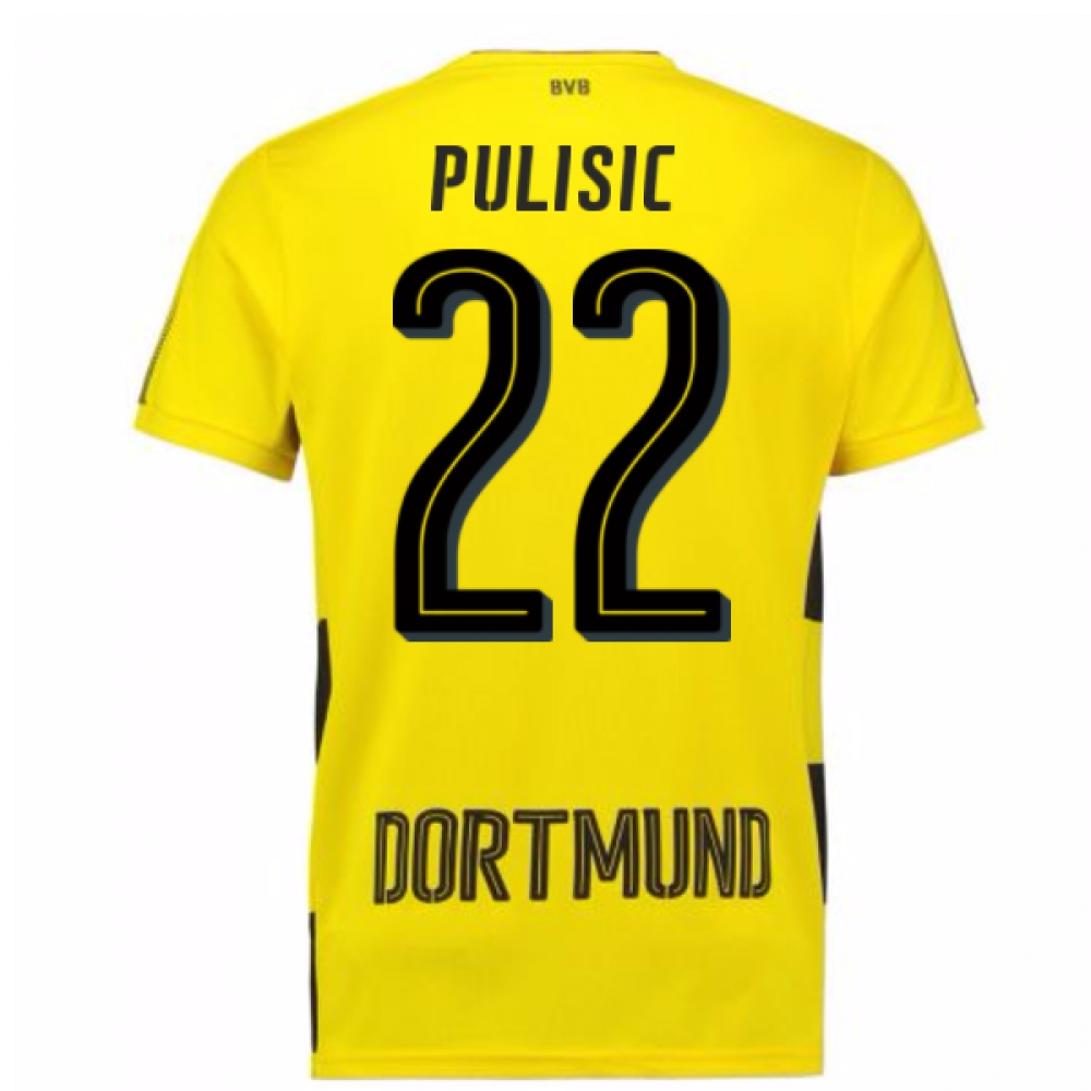 Click to view product details and reviews for 2017 18 Borussia Dortmund Home Short Sleeve Shirt Kids Pulisic 22.