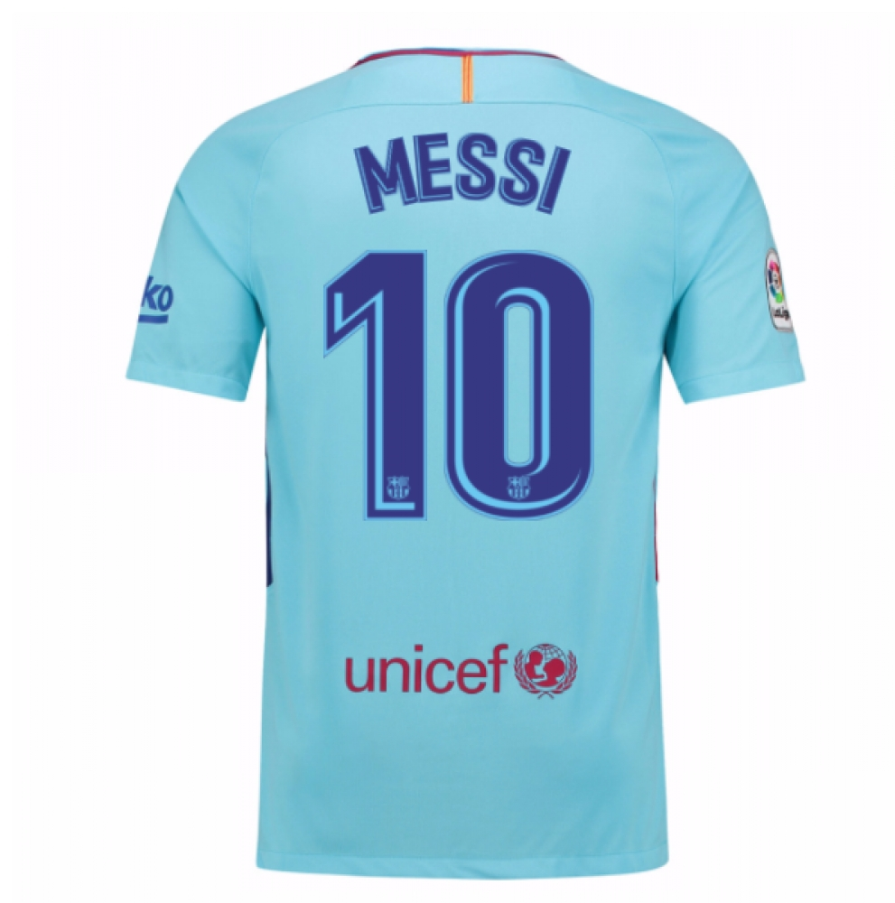 2017-2018 Barcelona Away Shirt (Messi 10)