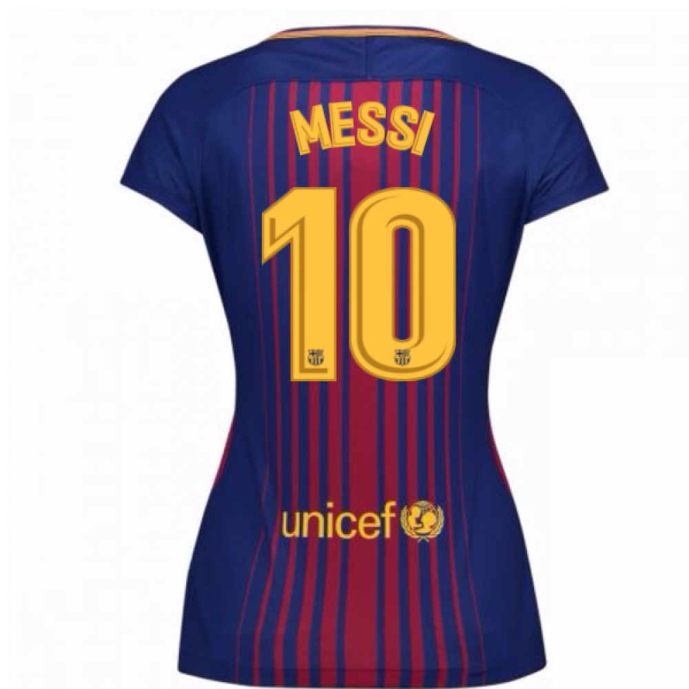 17 18 Barcelona Womens Home Shirt Messi 10 459 Uksoccershop