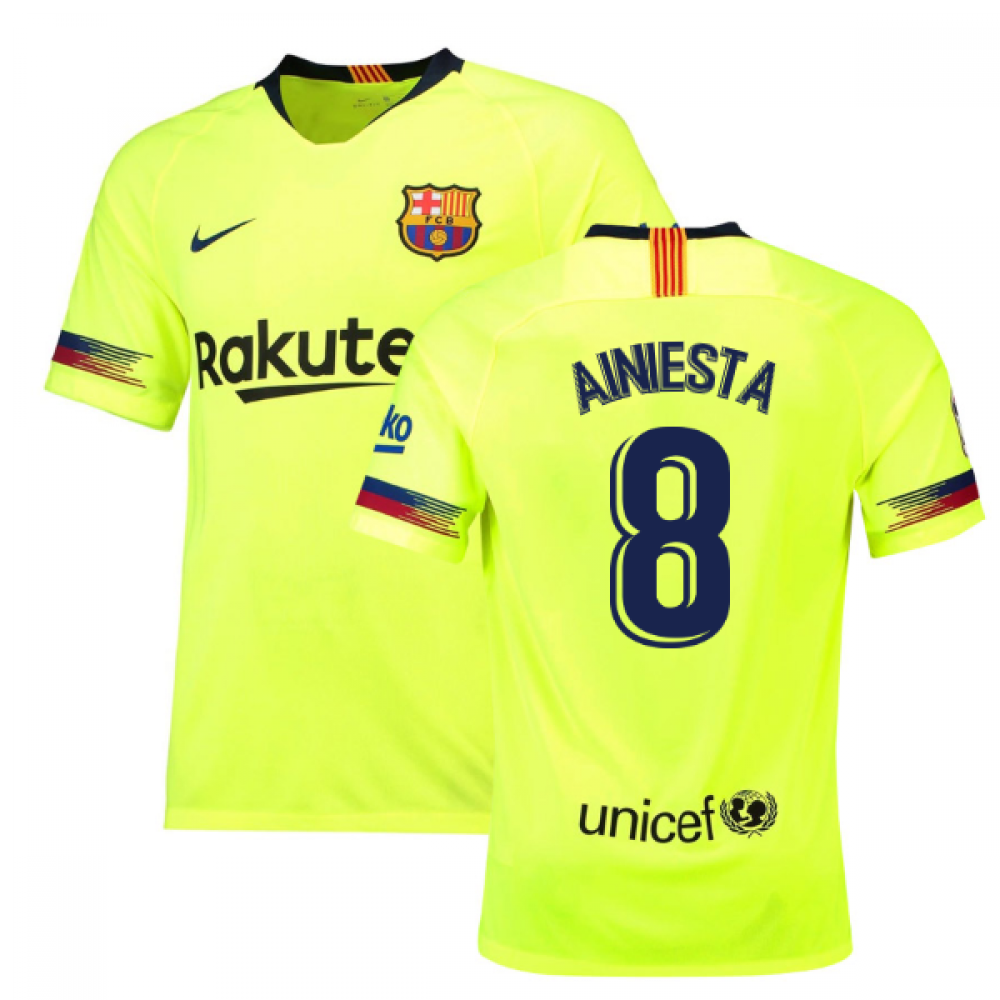 Click to view product details and reviews for 2018 19 Barcelona Away Shirt Ainiesta 8 Kids. Click to view product details and reviews for 2018 19 Barcelona Away Shirt Ainiesta 8 Kids.