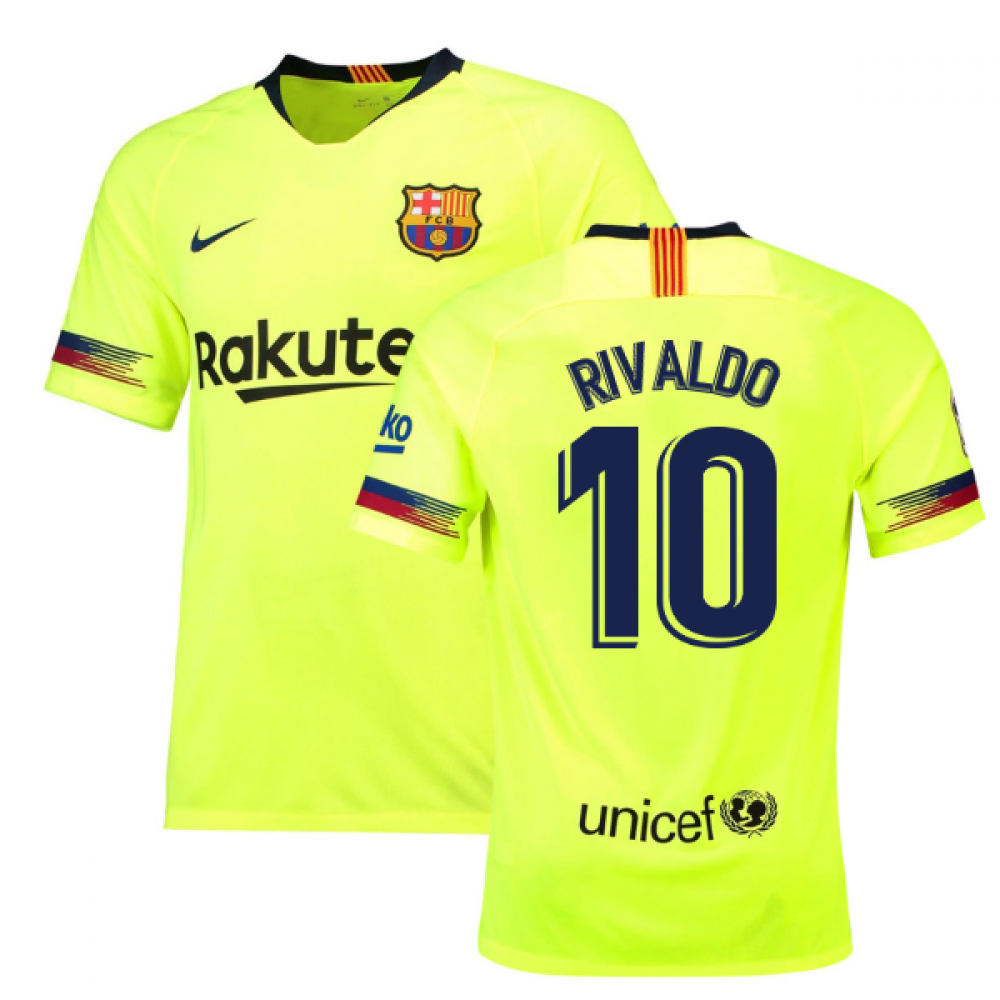 Click to view product details and reviews for 2018 19 Barcelona Away Shirt Rivaldo 10 Kids. Click to view product details and reviews for 2018 19 Barcelona Away Shirt Rivaldo 10 Kids.