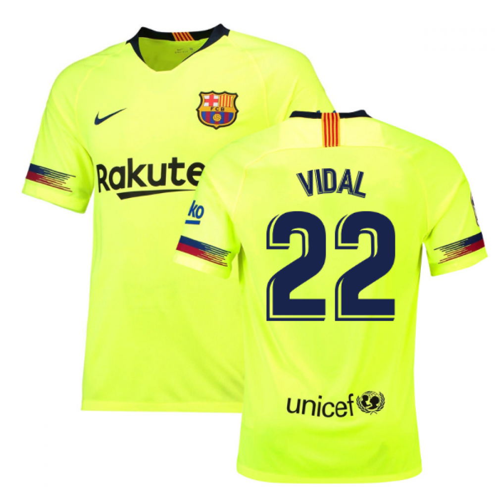 Click to view product details and reviews for 2018 19 Barcelona Away Shirt Vidal 22 Kids. Click to view product details and reviews for 2018 19 Barcelona Away Shirt Vidal 22 Kids.