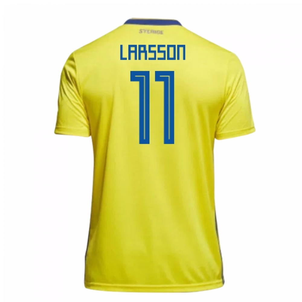 Click to view product details and reviews for 2018 19 Sweden Home Shirt Larsson 11. Click to view product details and reviews for 2018 19 Sweden Home Shirt Larsson 11.