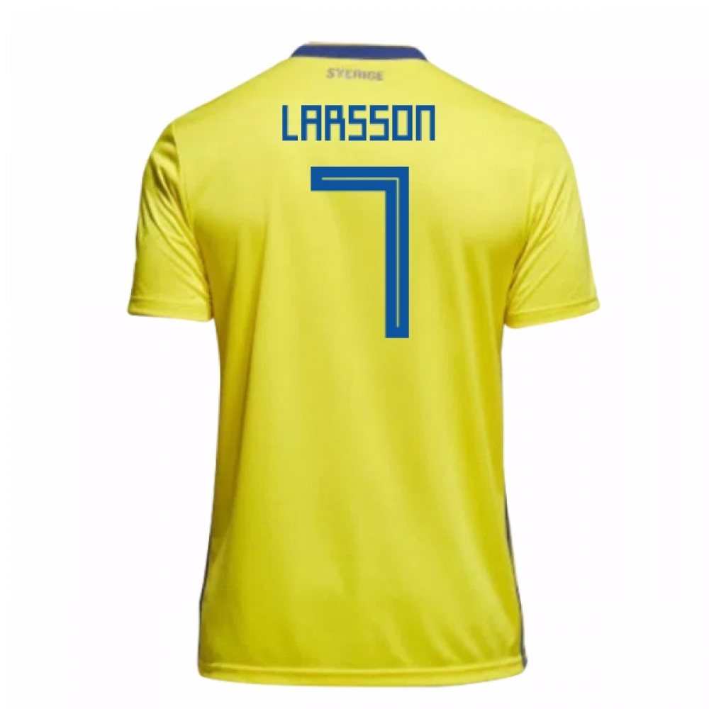 Click to view product details and reviews for 2018 19 Sweden Home Shirt Larsson 7. Click to view product details and reviews for 2018 19 Sweden Home Shirt Larsson 7.