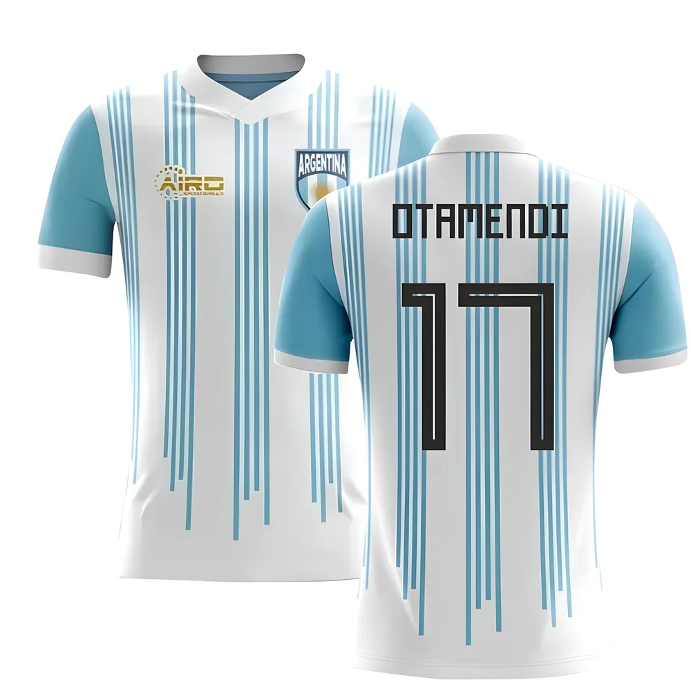 '25-'26 Argentina Home Concept Football Shirt (Otadi 17) Polyester Made By: Airo Sportswear Men's White 3XL
