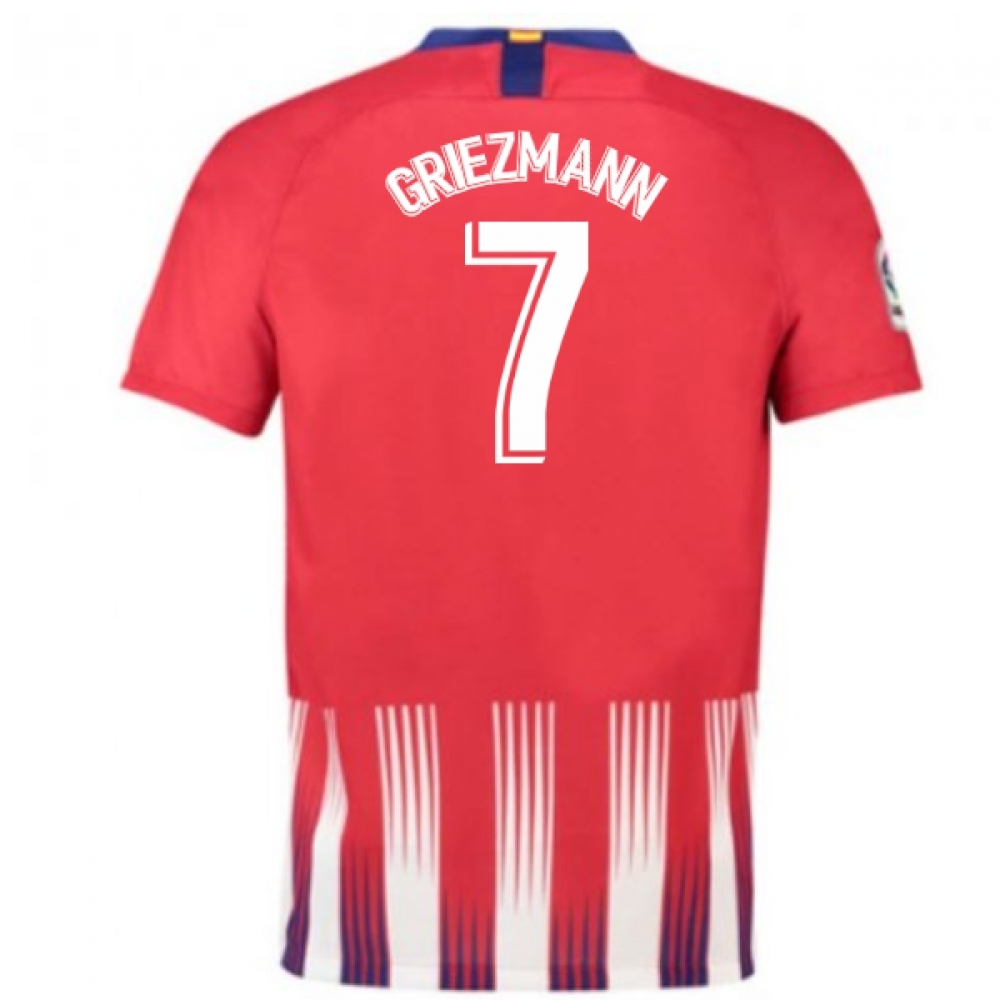 2018-2019 Atletico Madrid Home Nike Football Shirt (Griezmann 7)