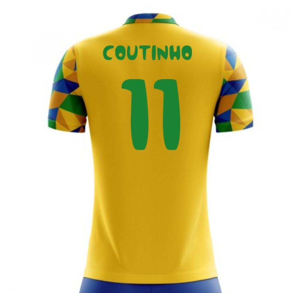 2022-2023 Brazil Home Concept Football Shirt (Coutinho 11)