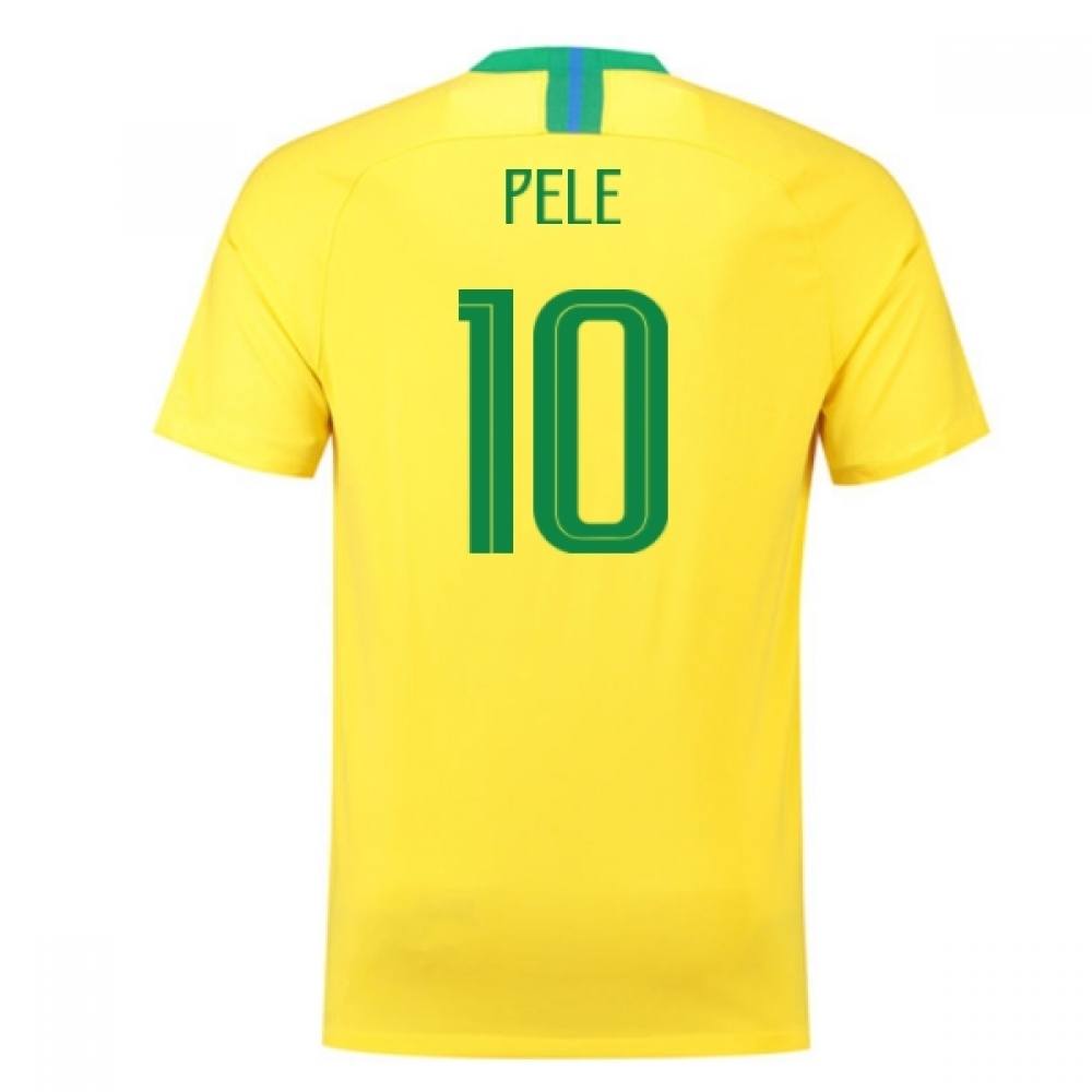 2018-2019 Brazil Home Nike Football Shirt (Pele 10) - Kids