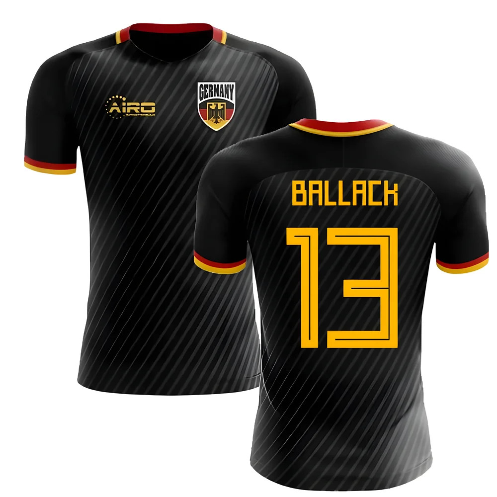 '25-'26 Germany Third Concept Football Shirt (Ballack 13) Polyester Made By: Airo Sportswear Men's Black 3XL