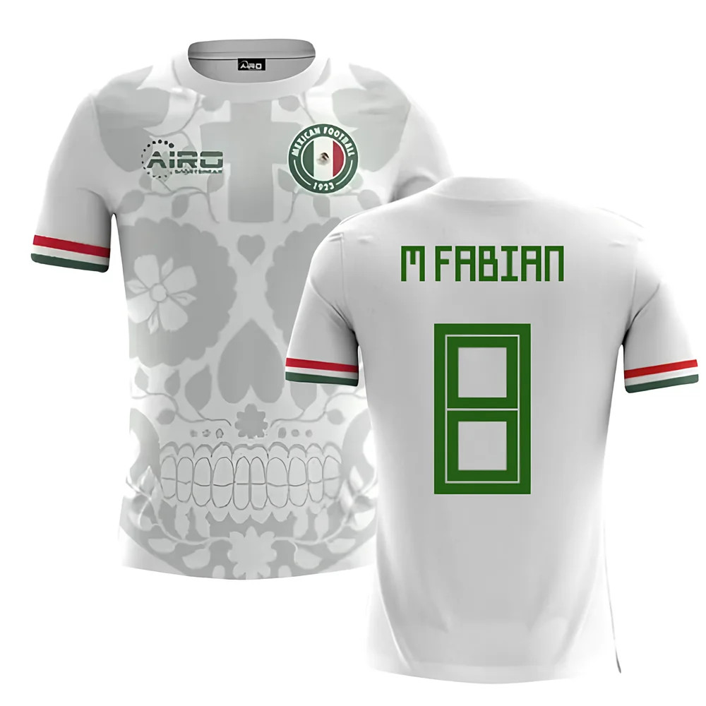 '25-'26 Mexico Away Concept Football Shirt (M.fabian 8) Polyester Made By: Airo Sportswear Men's White Xxl