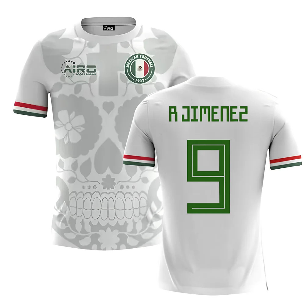 '25-'26 Mexico Away Concept Football Shirt (R.jiez 9) Polyester Made By: Airo Sportswear Men's White 4XL