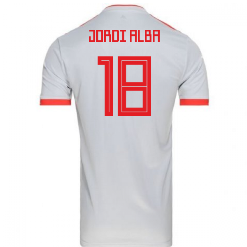 Click to view product details and reviews for 2018 2019 Spain Away Adidas Football Shirt Jordi Alba 18.