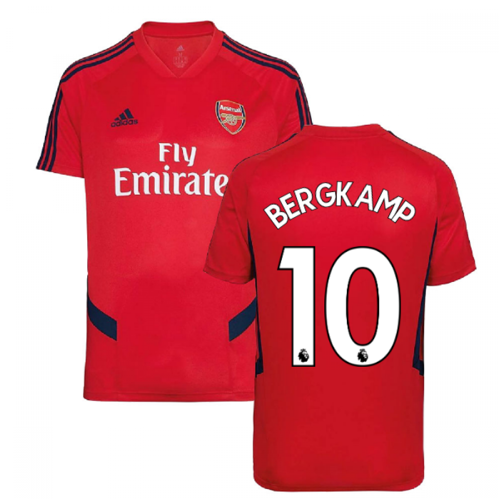 Click to view product details and reviews for 2019 2020 Arsenal Adidas Training Shirt Red Kids Bergkamp 10.