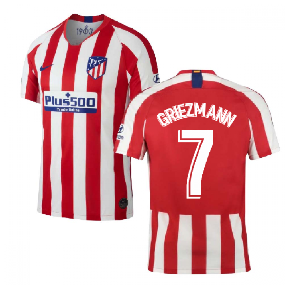 2019-2020 Atletico Madrid Home Nike Shirt (Kids) (GRIEZMANN 7)