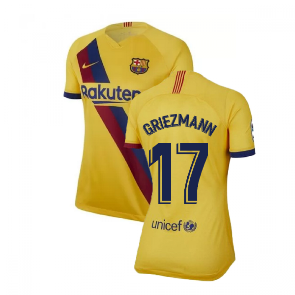 2019-2020 Barcelona Away Nike Ladies Shirt (Griezmann 17)