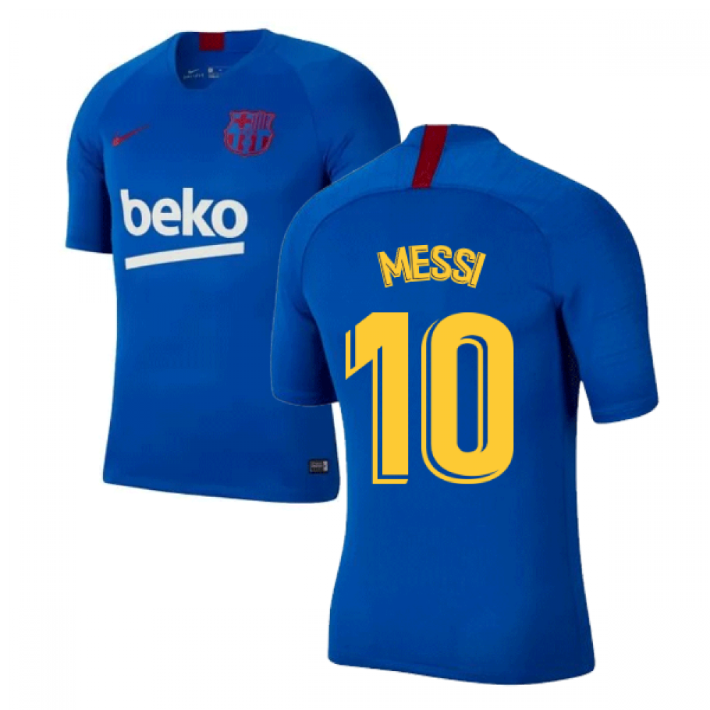 2019-2020 Barcelona Nike Training Shirt (Blue) (MESSI 10)