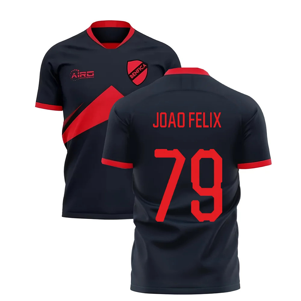 '25-'26 Benfica Away Concept Football Shirt (Joao Felix 79) Polyester Made By: Airo Sportswear Men's Navy Xxl