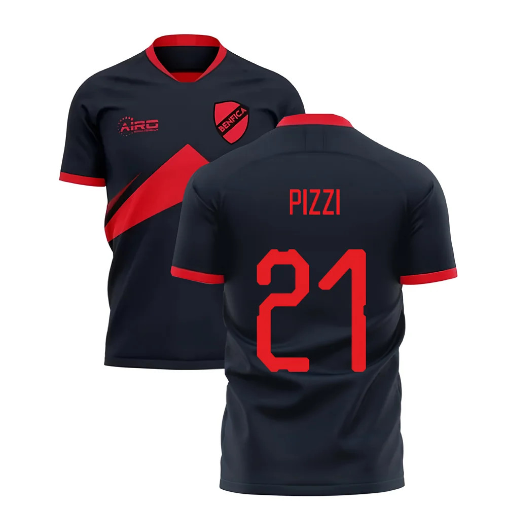 '25-'26 Benfica Away Concept Football Shirt (Pizzi 21) Polyester Made By: Airo Sportswear Men's Navy Xxl