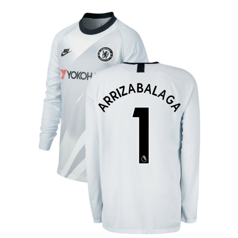 Click to view product details and reviews for 2019 2020 Chelsea Euro Home Nike Goalkeeper Shirt Platinum Kids Arrizabalaga 1.