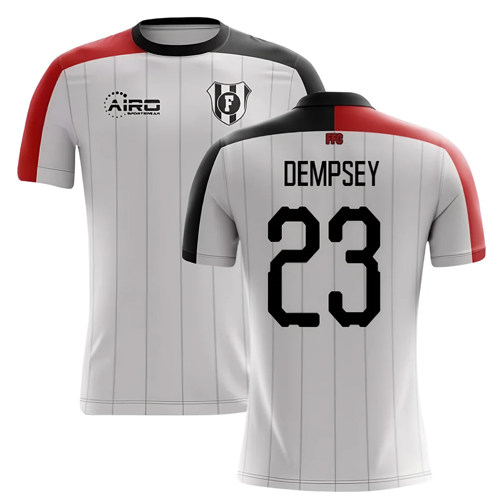 '25-'26 Fulham Home Concept Football Shirt (Dempsey 23) Polyester Made By: Airo Sportswear Men's White Xxl