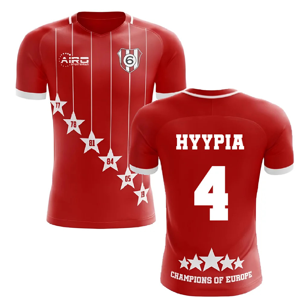 '25-'26 Liverpool 6 Time Champions Concept Football Shirt (Hyypia 4) Polyester Made By: Airo Sportswear Men's Red Xxl