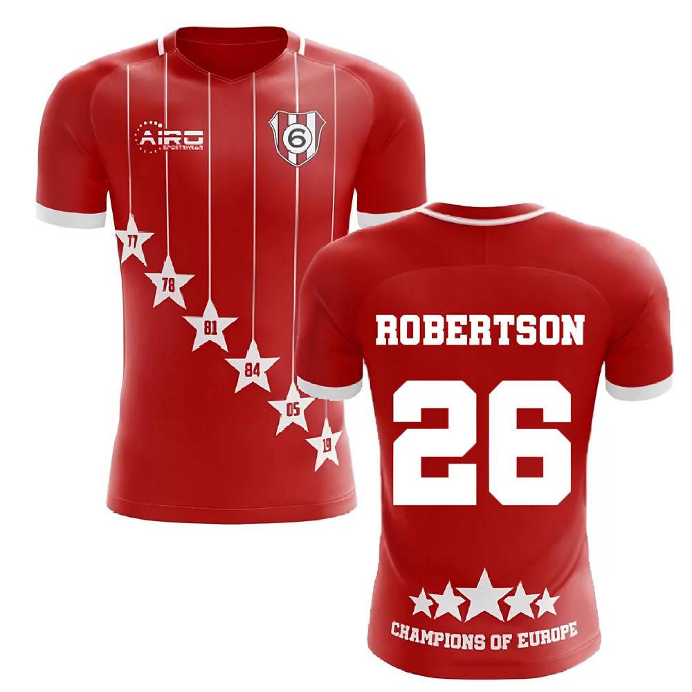 '25-'26 Liverpool 6 Time Champions Concept Football Shirt (Robertson 26) Polyester Made By: Airo Sportswear Men's Red Xxl