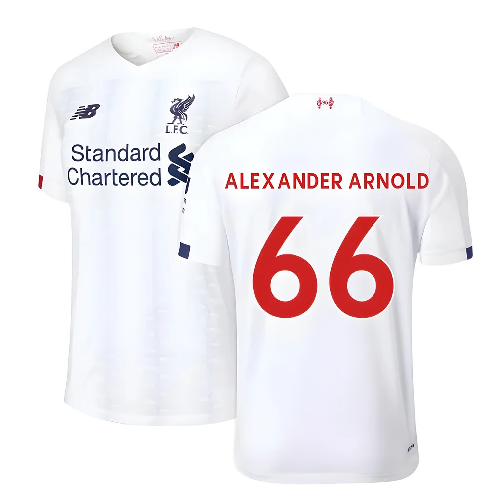 '19-'20 Liverpool Away Football Shirt (Alexander Arnold 66) Polyester Trent Alexander-Arnold Made By: New Balance Men's White Xxl