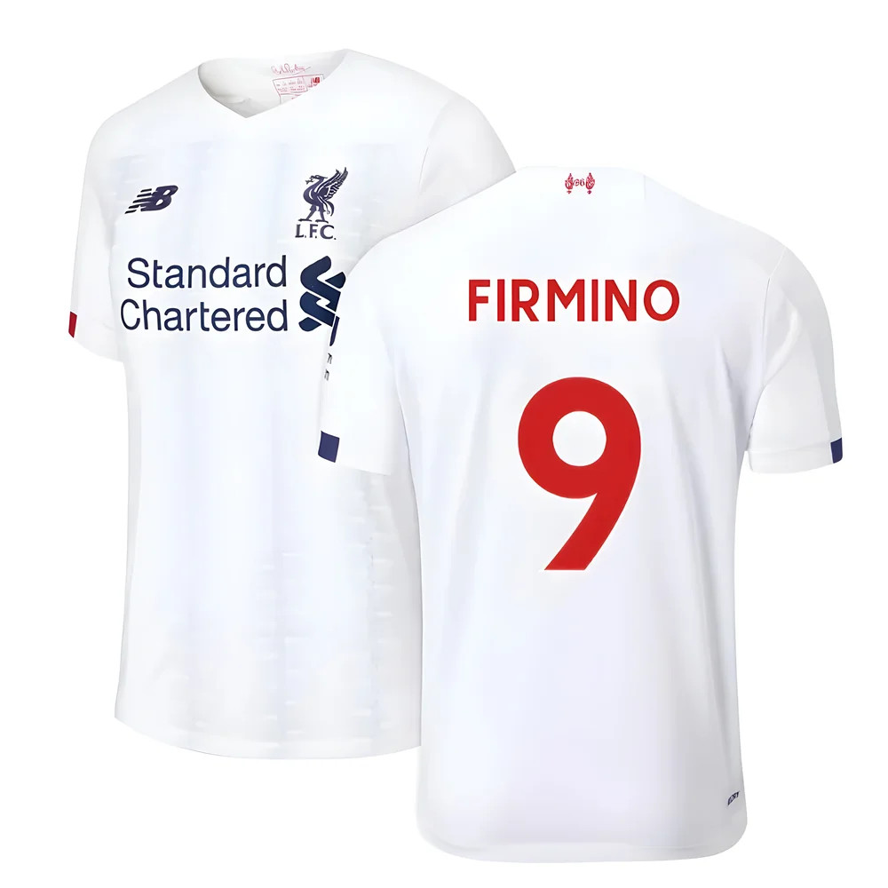 '19-'20 Liverpool Away Football Shirt (Firmino 9) Polyester Roberto Firmino Made By: New Balance Men's White Xxl